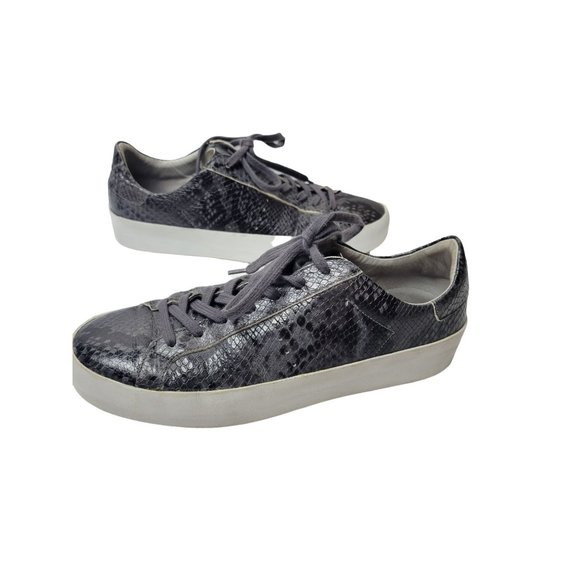 All Saints Womens python snake print sneaker leather  low top Euro 41 - Picture 1 of 9